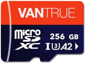 Vantrue 256GB microSDXC UHS-I U3 4K UHD Video High Speed Transfer Monitoring SD Card with Adapter for Dash Cams, Body Cams, Action Camera, Surveillance & Security Cams